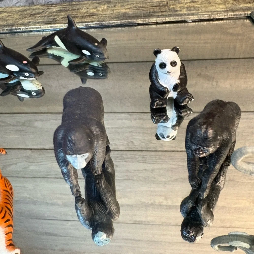 Animal Figurine Set of 12 Rubber & Plastic Mixed Lot Cake Toppers Play Figures